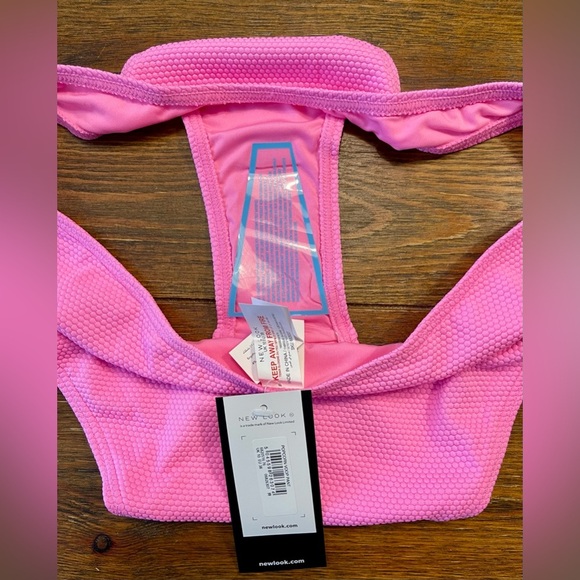 NewLook | Pink Popcorn Textured | High-Waisted Bikini Briefs | Women’s 6 - Picture 7 of 7